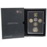 Elizabeth II 2018 United Kingdom proof commemorative coin set by The Royal Mint with fitted case,