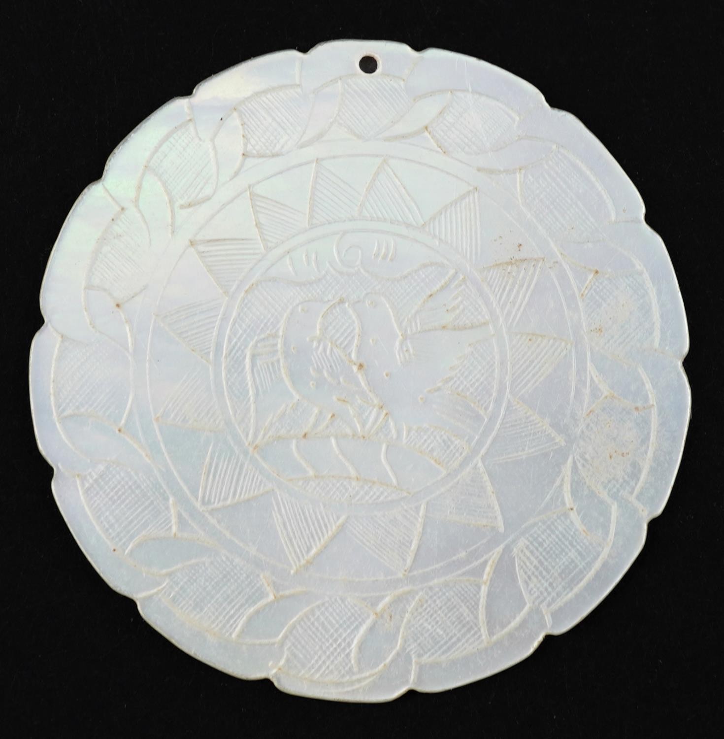 Good collection of Chinese Canton mother of pearl gaming counters carved with figures and flowers, - Image 23 of 30