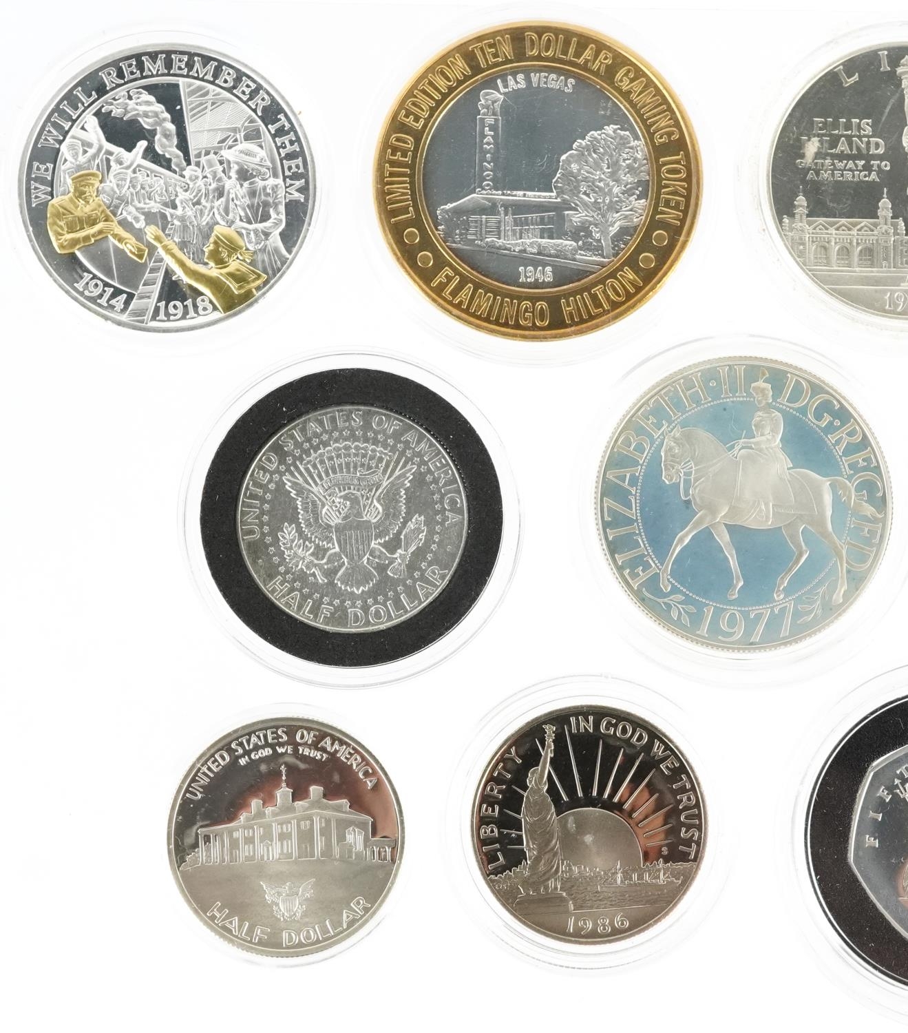 British and American coinage, some silver proof, including 2021 one ounce fine silver two pounds, - Image 2 of 6