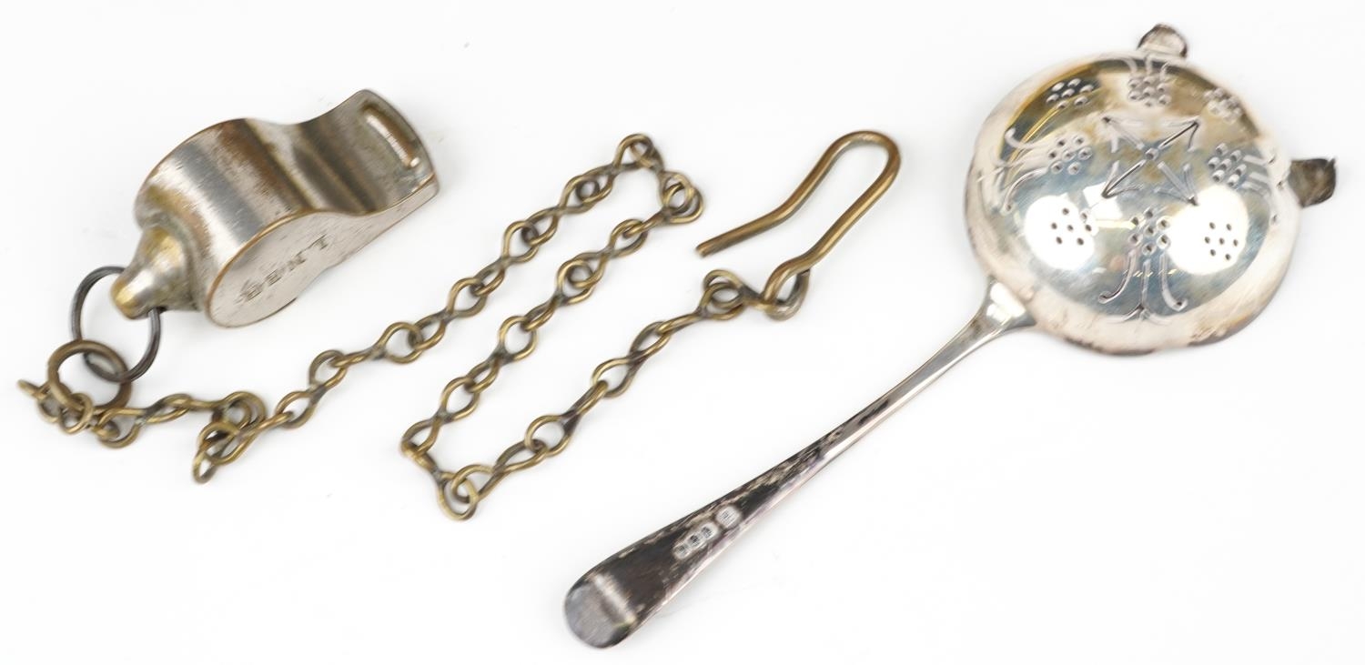 Objects comprising London North Eastern Railway whistle on chain, ladies Accurist wristwatch, - Image 4 of 5