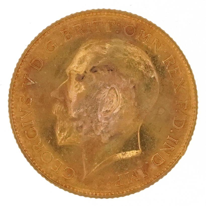 George V 1911 gold half sovereign - Image 2 of 3
