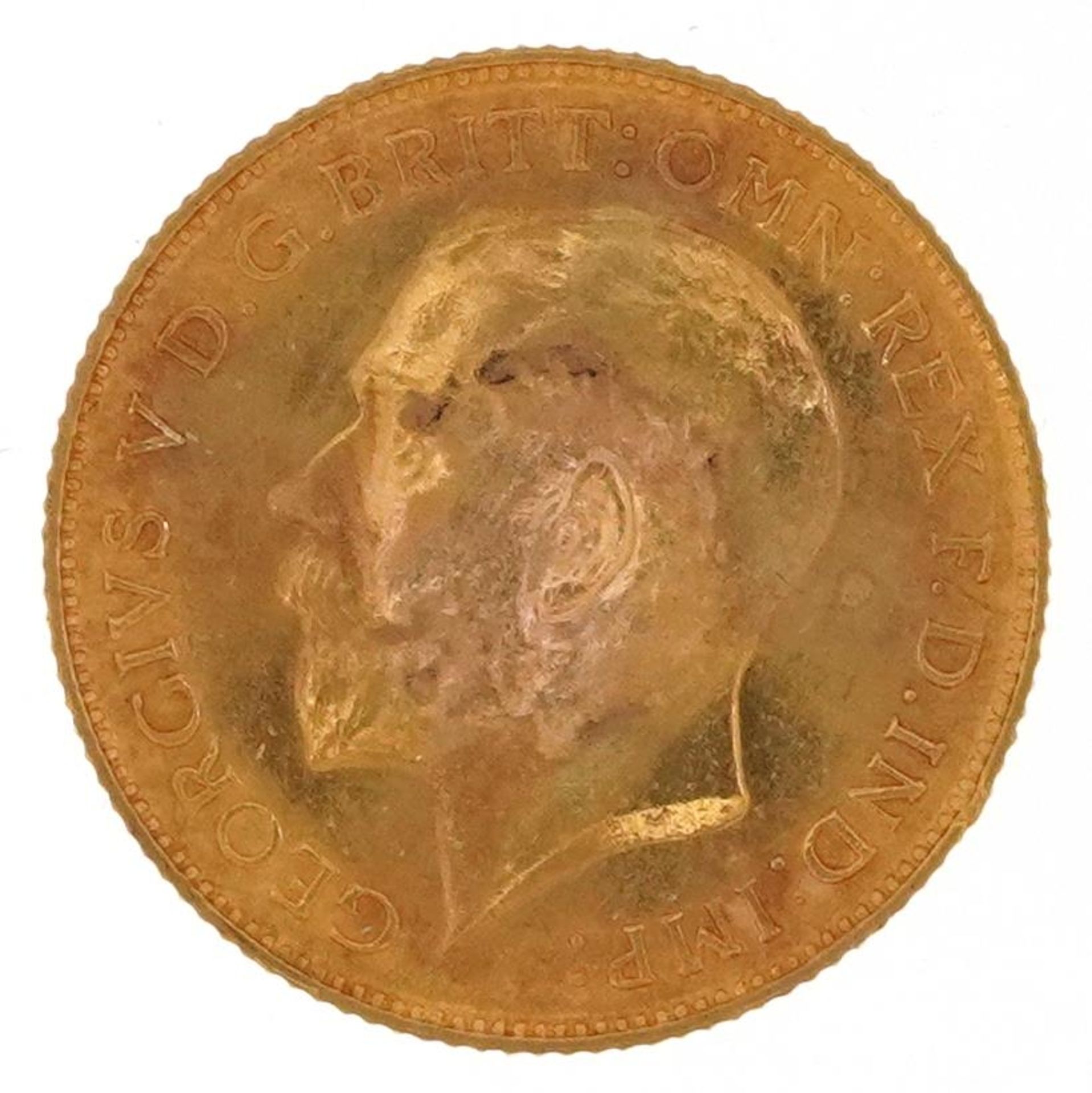 George V 1911 gold half sovereign - Bild 2 aus 3