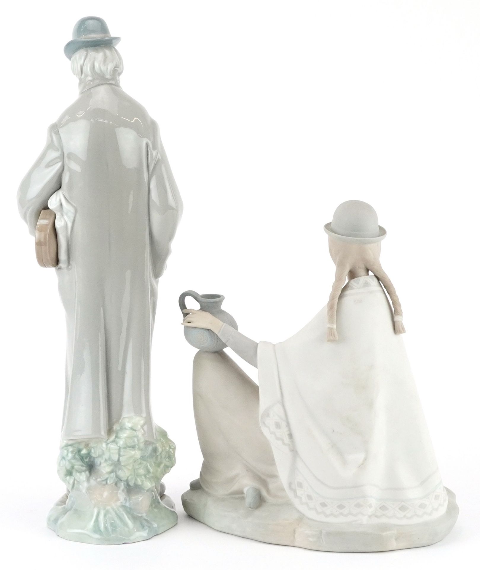 Two Lladro figures and groups comprising Peruvian Girl with Baby having a matte glaze and Old Man - Image 2 of 3