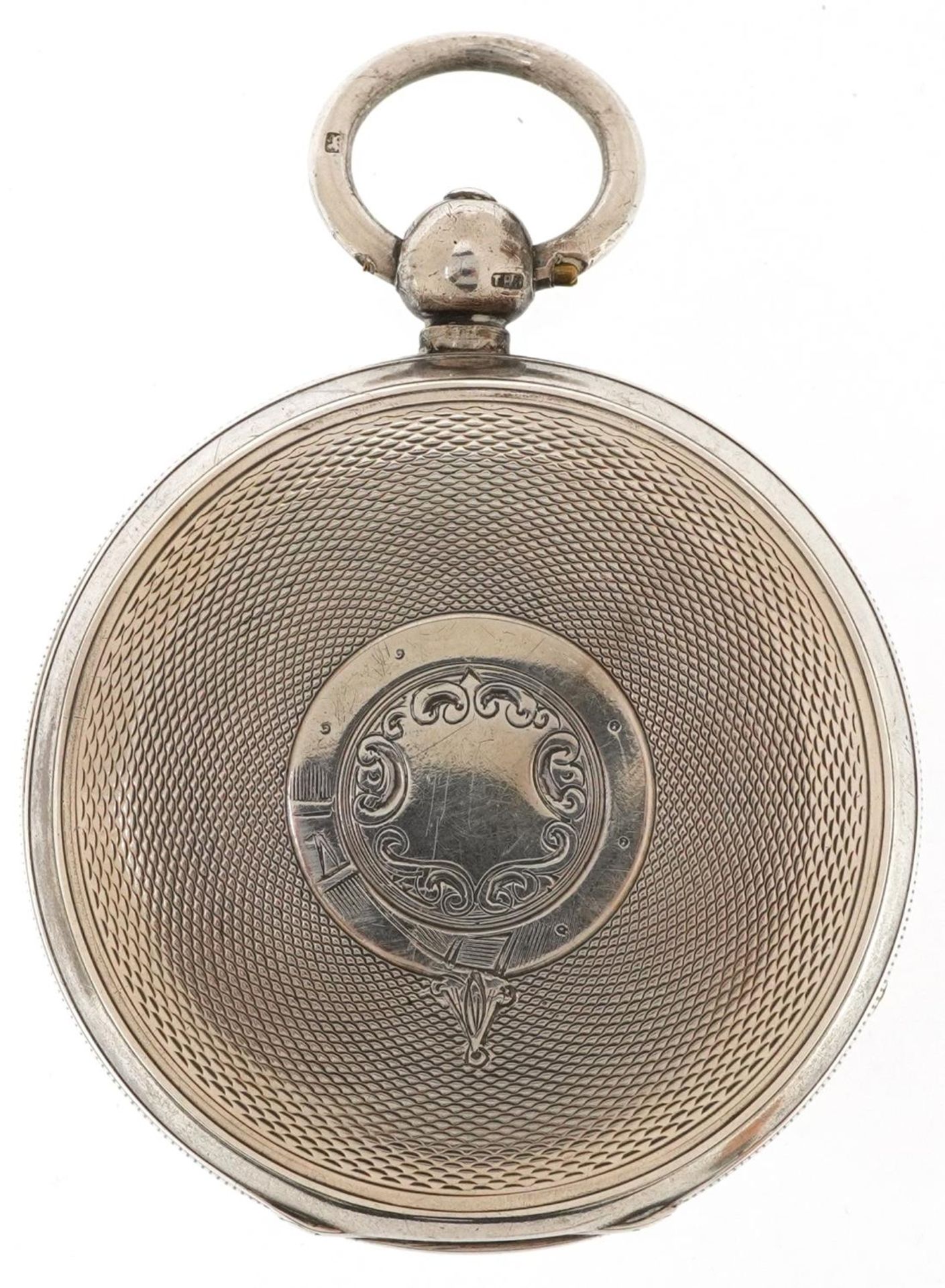 The Express English Lever, Victorian silver gentlemen's open face key wind pocket watch retailed - Bild 3 aus 5