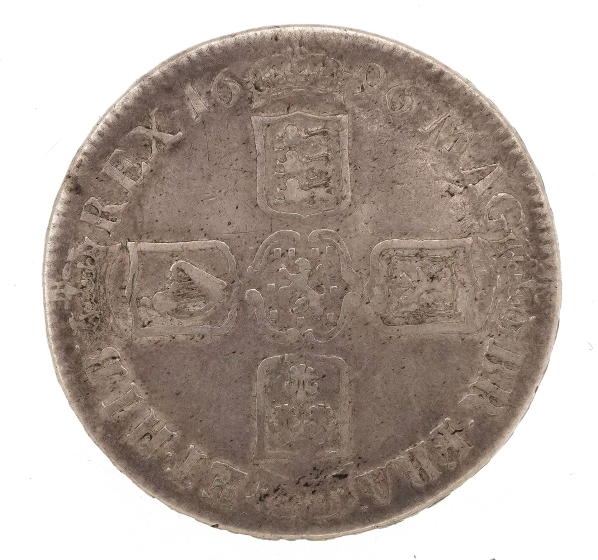 William III 1696 silver crown