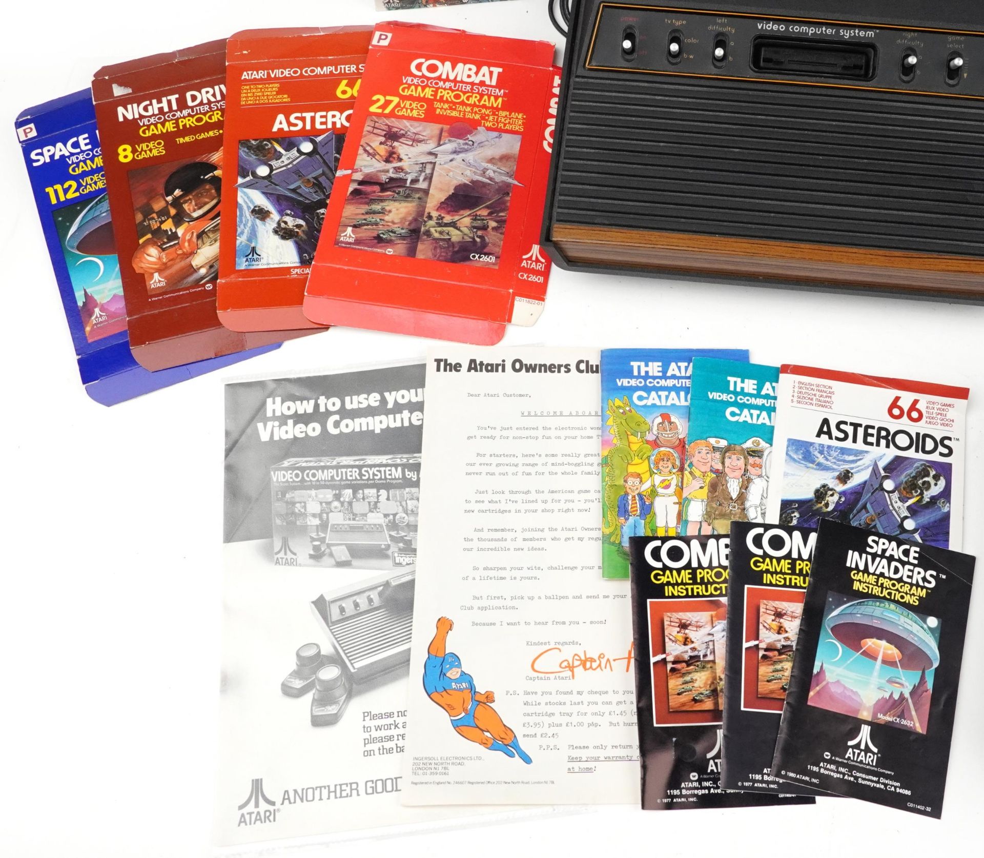 Vintage Atari video computer system with box model CX-2600 - Image 4 of 5