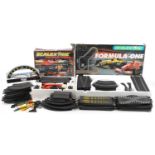Vintage and later Scalextric model racing including Grand Prix with box