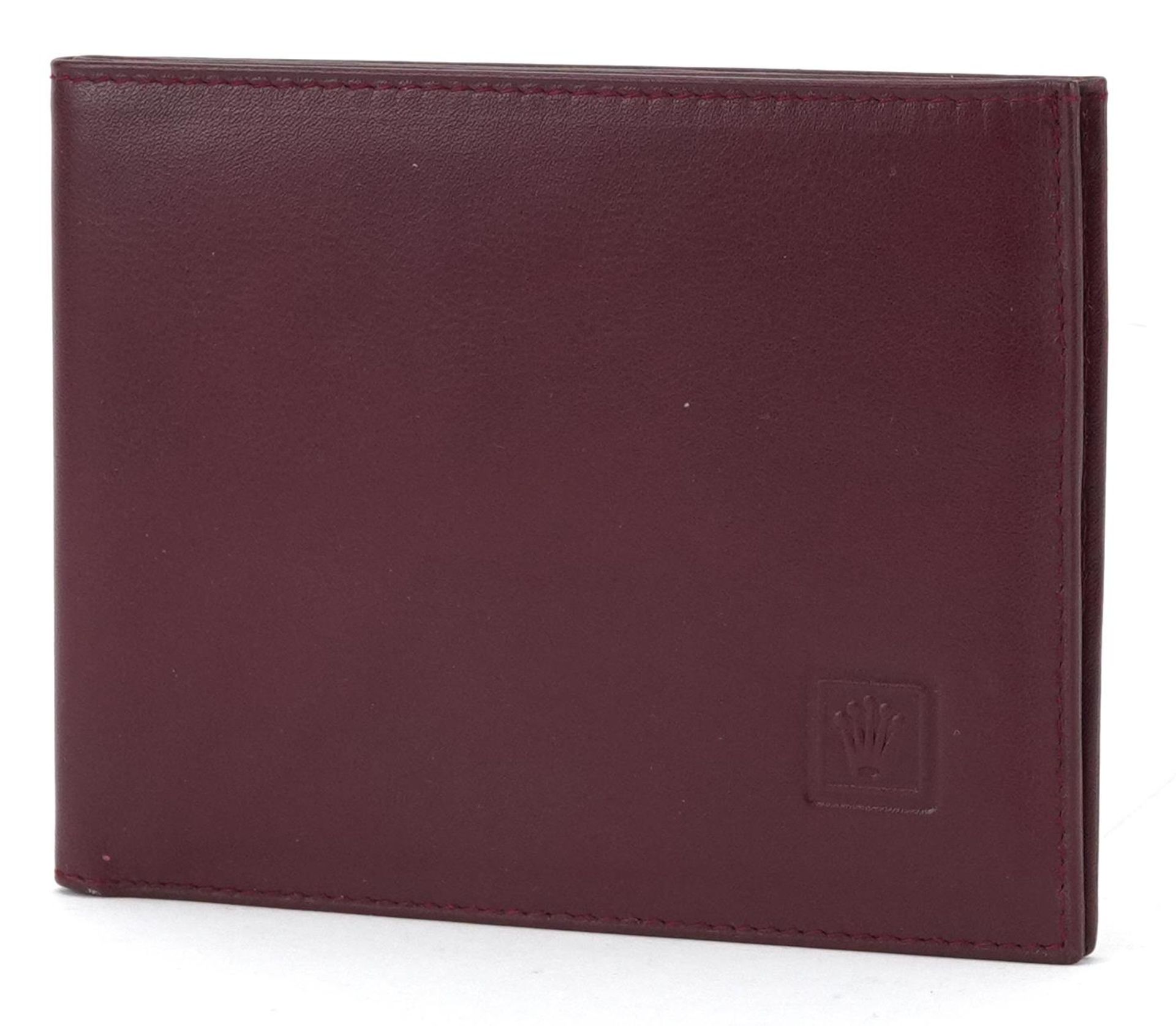 Gentlemen's Rolex red leather wallet