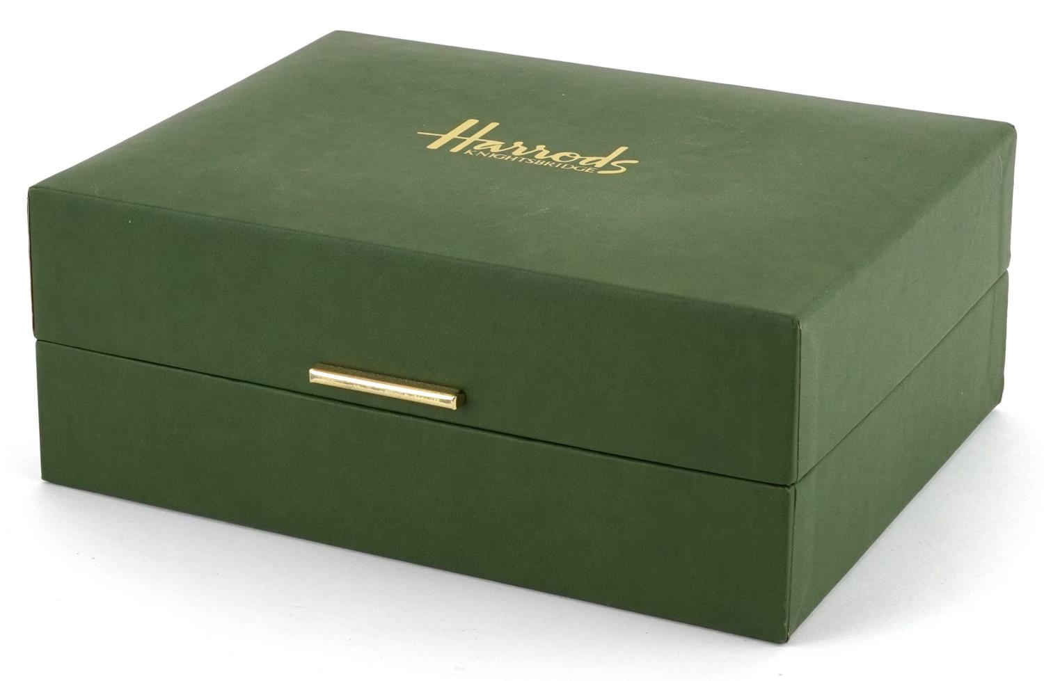 Pair of Harrods crystal glasses housed in a fitted box, each glass 8cm high - Image 7 of 7