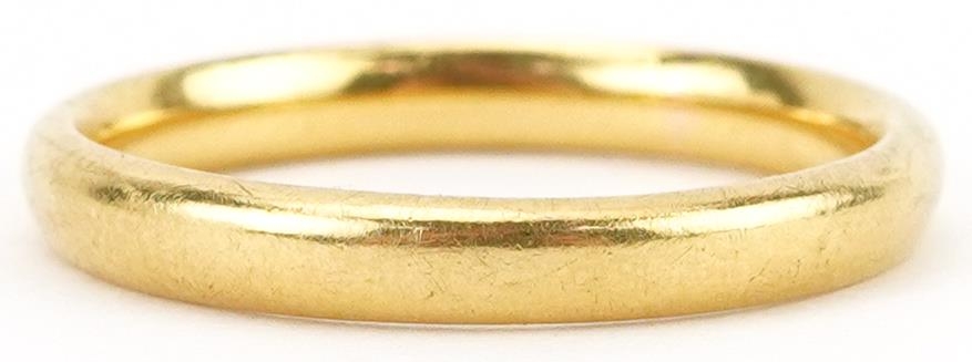 George VI 22ct gold wedding band, Birmingham 1951, size K, 3.2g - Image 2 of 4