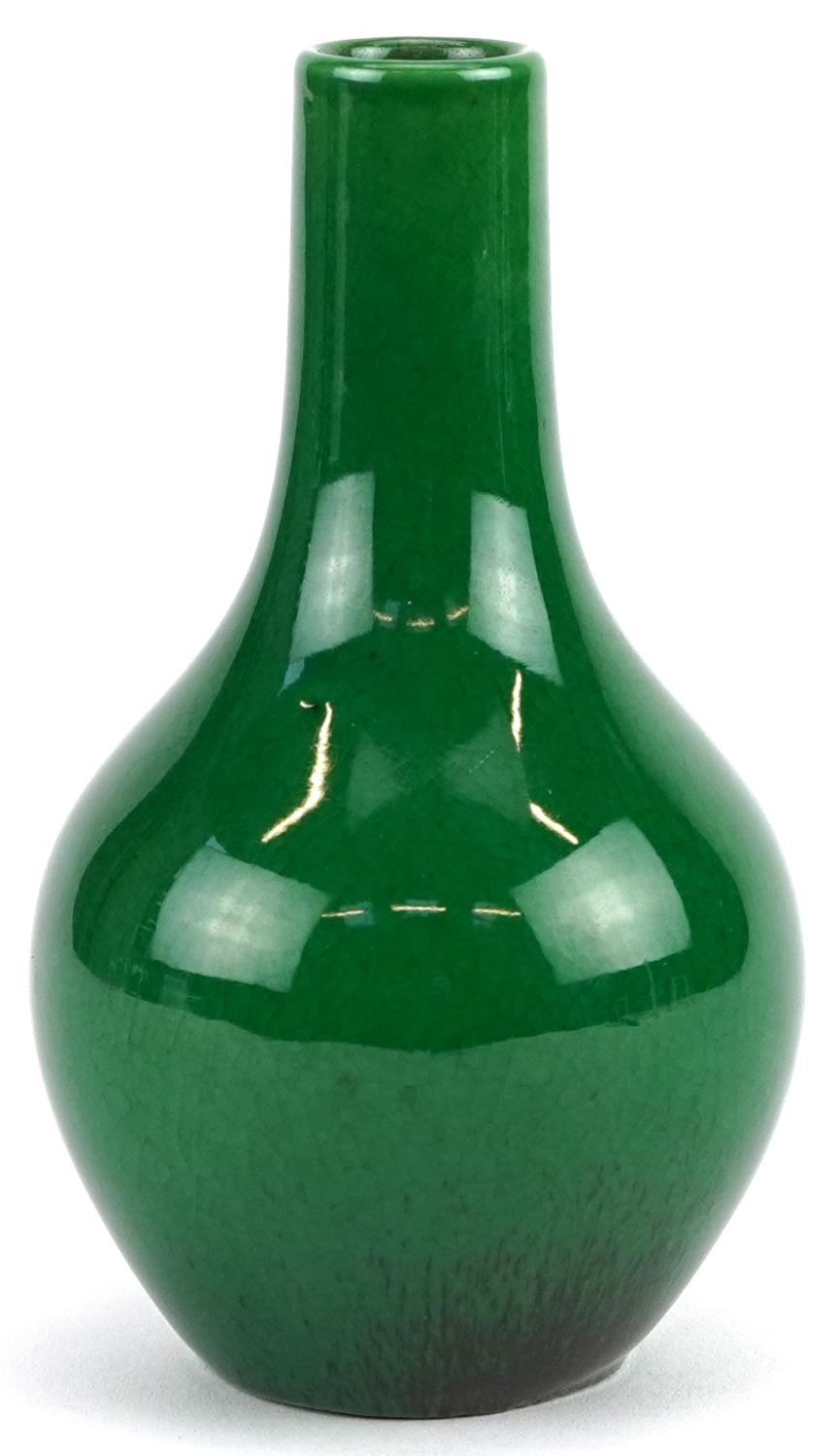 Chinese porcelain vase having a green crackle glaze, 12cm high - Image 4 of 6