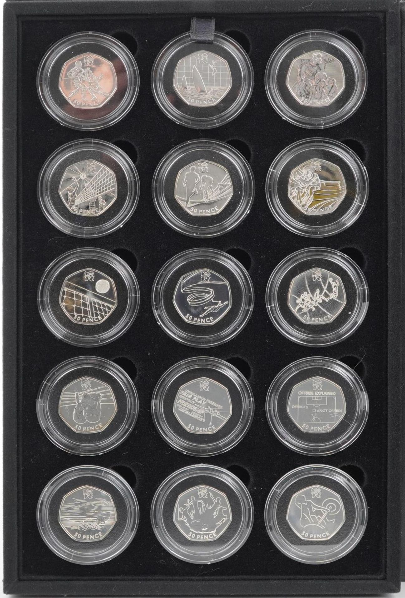 Elizabeth II London 2012 silver Fifty Pence Sports Collection by The Royal Mint housed in a fitted - Bild 2 aus 4