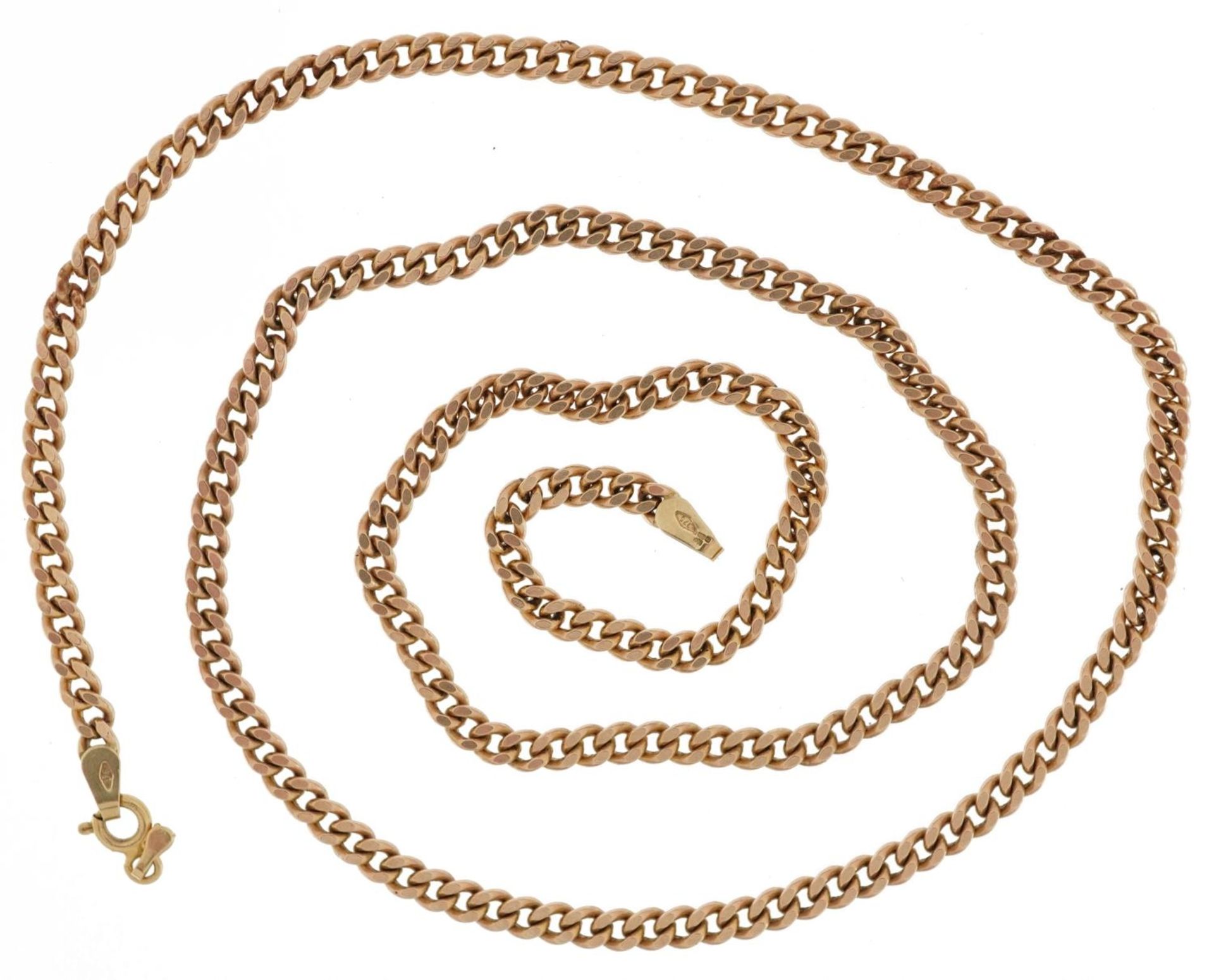 9ct gold curb link necklace, 52cm in length, 17.5g - Bild 2 aus 3