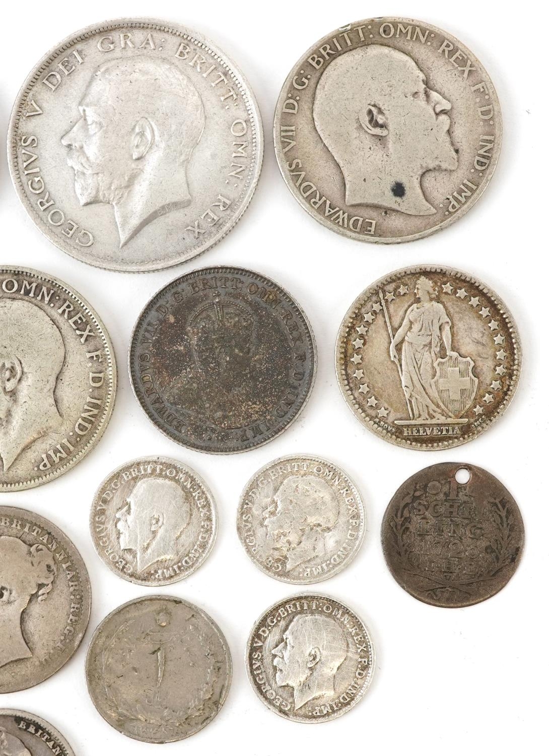 Early 19th century and later British and world coinage including William IV 1834 sixpence, half - Image 6 of 6