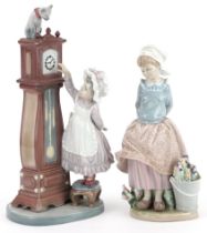Two Lladro figures including Bedtime 5347, the largest 27.5cm high