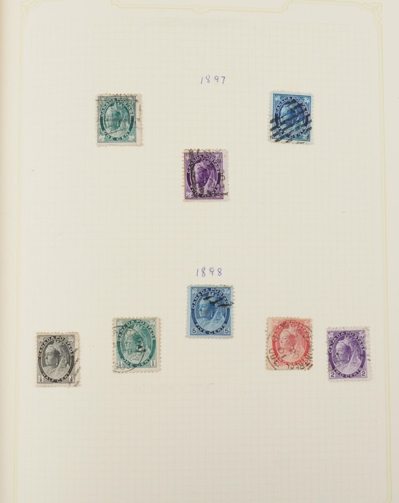 19th century and later world stamps arranged in two stock books including Canada and United States - Image 3 of 11