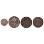 Charles II and later silver coinage comprising Charles II 1679 fourpence, Victoria Young Head 1842