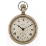Waltham, Southern Railway gentlemen's open face keyless pocket watch having enamelled and subsidiary