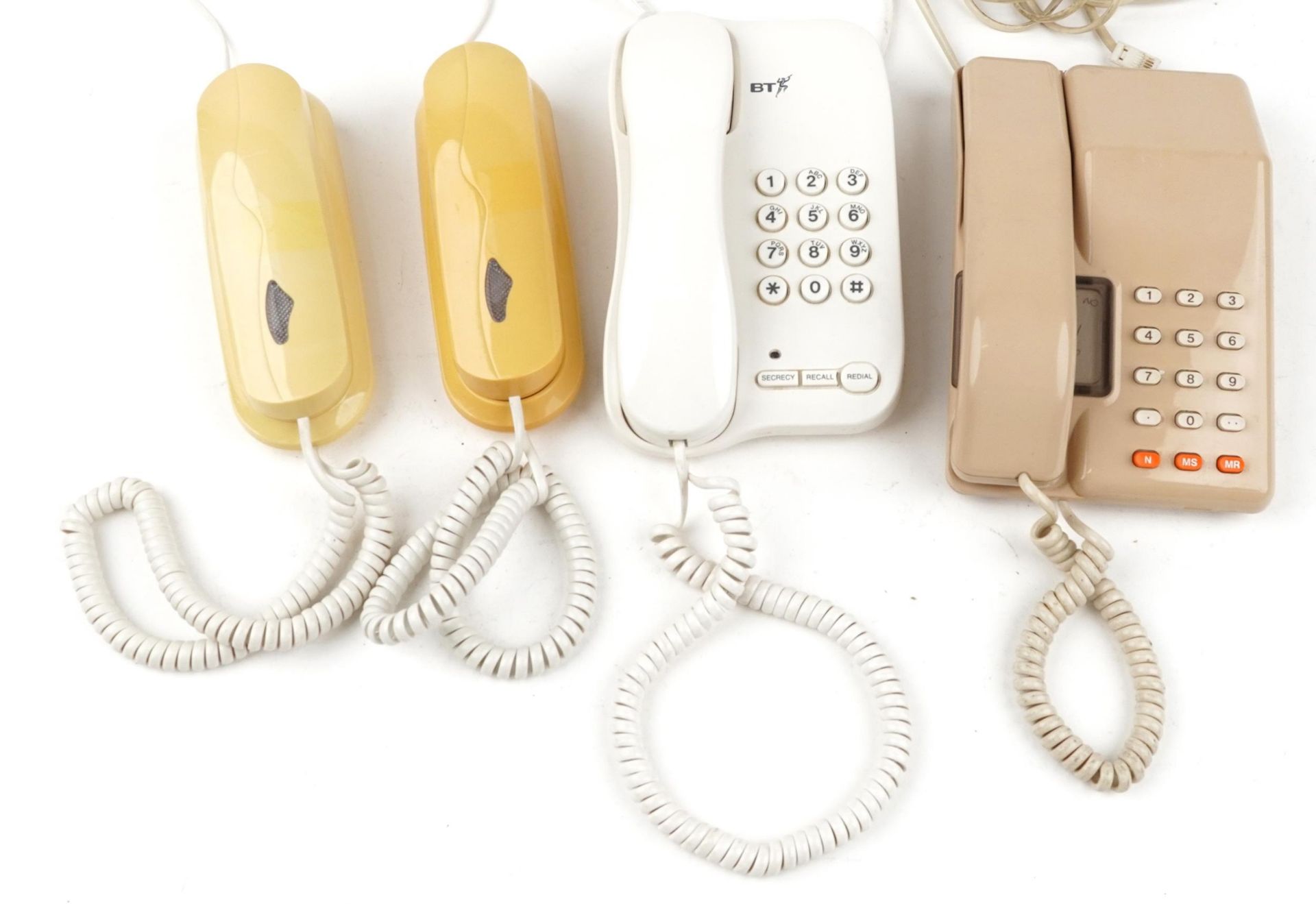 Four vintage telephones