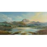 Prudence Turner - Loch Maree, Scottish school oil on canvas, inscribed verso, mounted and framed,