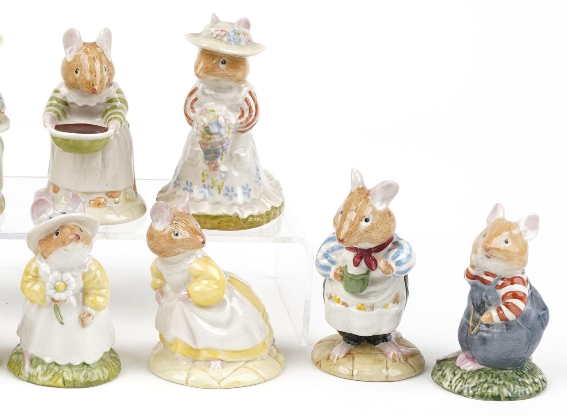 Ten Royal Doulton Bramley Hedge figures, seven with boxes, including Poppy Eyebright, Catkin and Mrs - Bild 4 aus 5