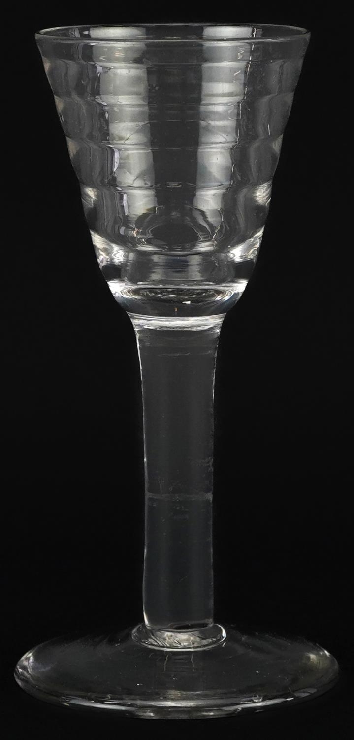 18th century Lynn wine glass, 15.5cm high