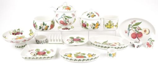 Portmeirion kitchenalia and dinnerware including large pedestal tureen and cover with ladle, serving