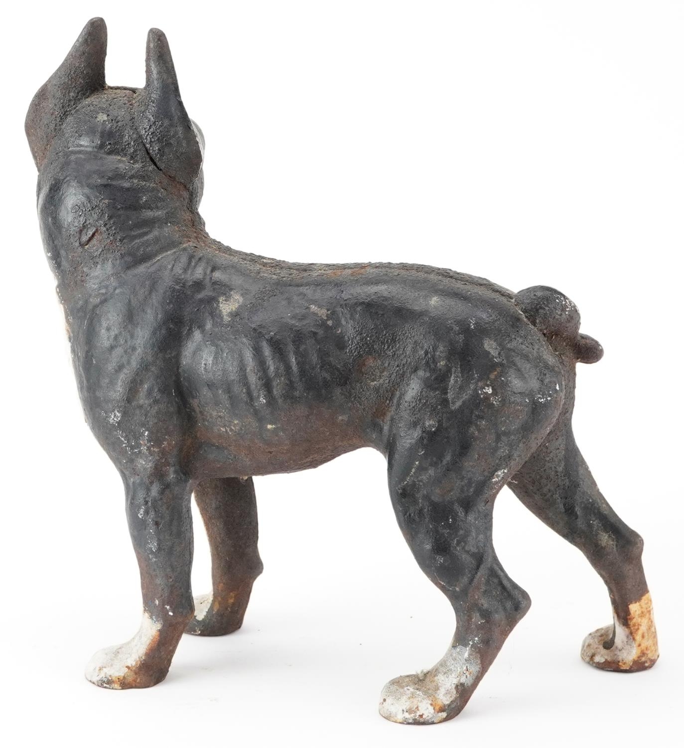 Painted cast iron French Bulldog, 25cm in length - Image 2 of 3