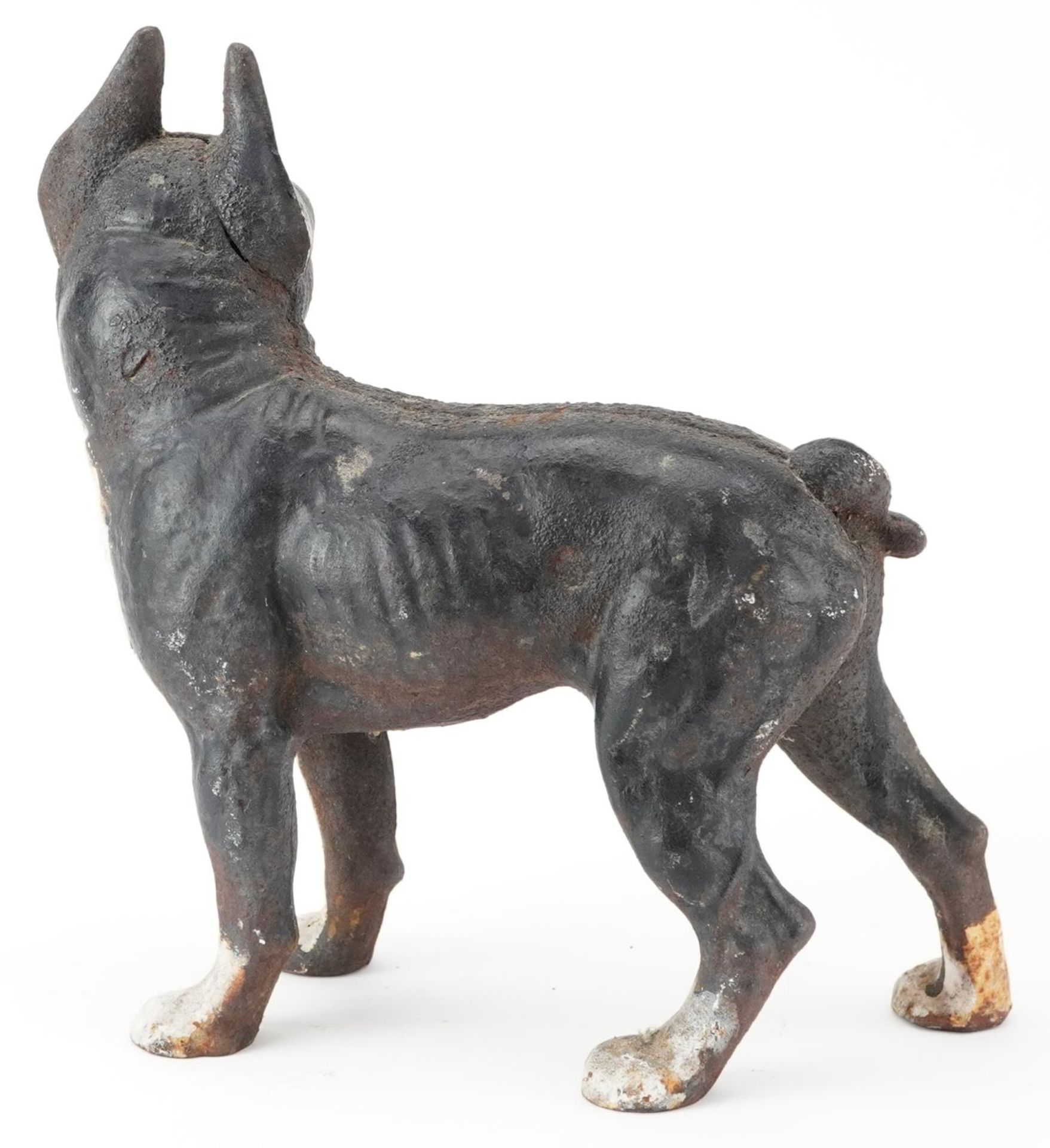 Painted cast iron French Bulldog, 25cm in length - Bild 2 aus 3