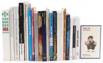Art reference books relating to 20th century artists including Van Dongen Sensory Spaces and Peter