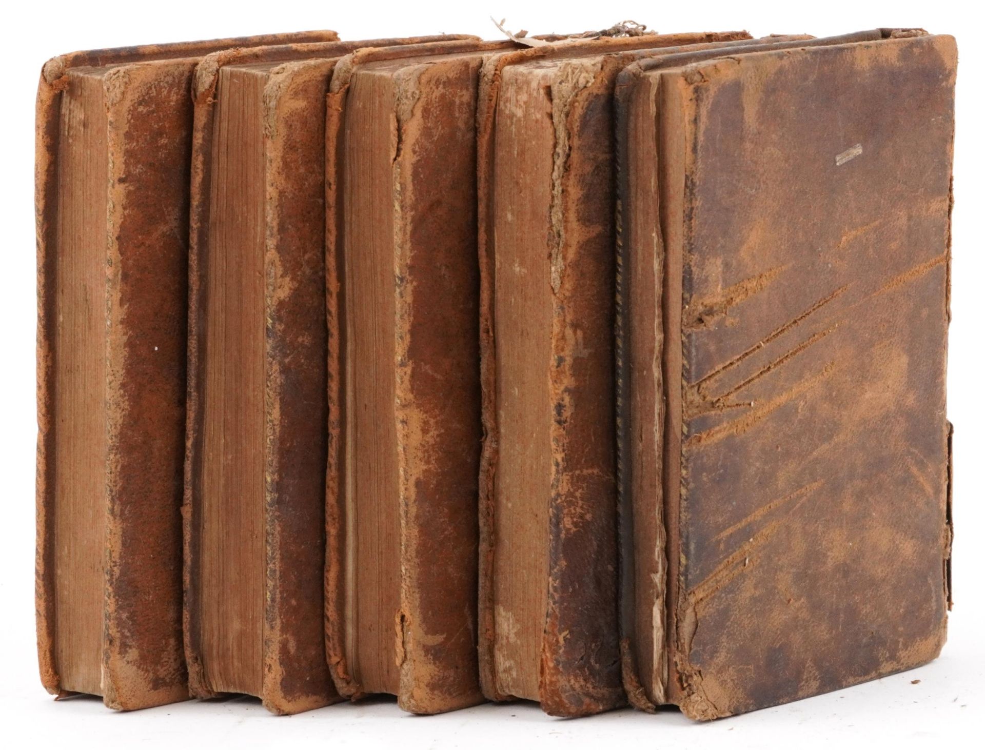 18th century Rollins Ancient History of Egyptians leather bound books , London, dated 1749 - Bild 7 aus 7