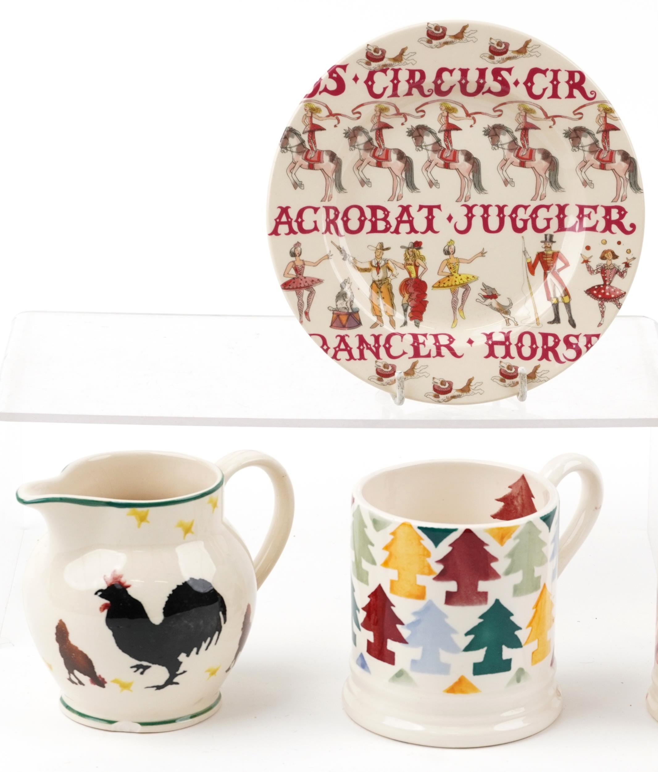 Emma Bridgewater tableware including Running Away with the Circus mug, bowl and plate, the largest - Image 2 of 3