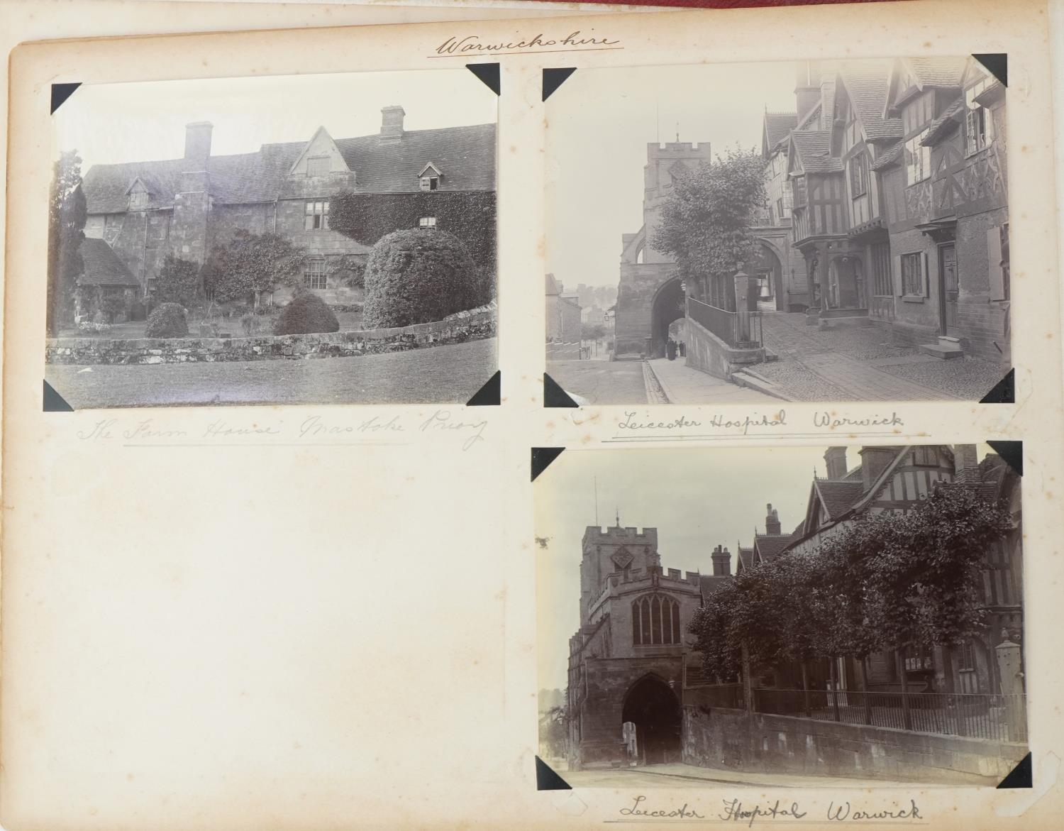Early 20th century black and white photographs arranged in an album including Staffordshire, - Image 8 of 40