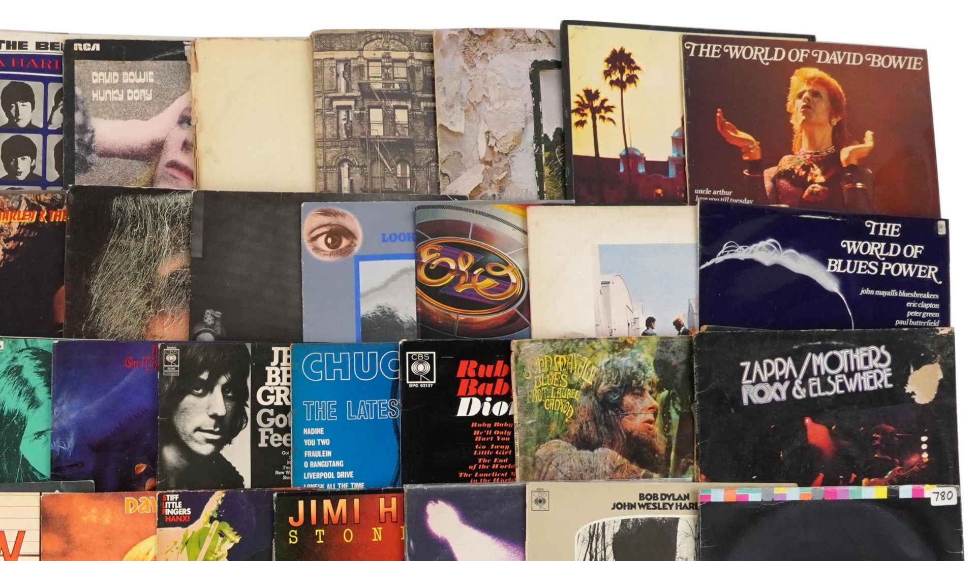 Vinyl LP records including The Beatles White Album numbered 0516094, David Bowie, Led Zeppelin, - Bild 5 aus 10