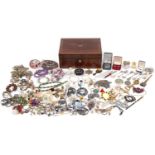 Large collection of vintage and later jewellery, wristwatches and objects including semi precious