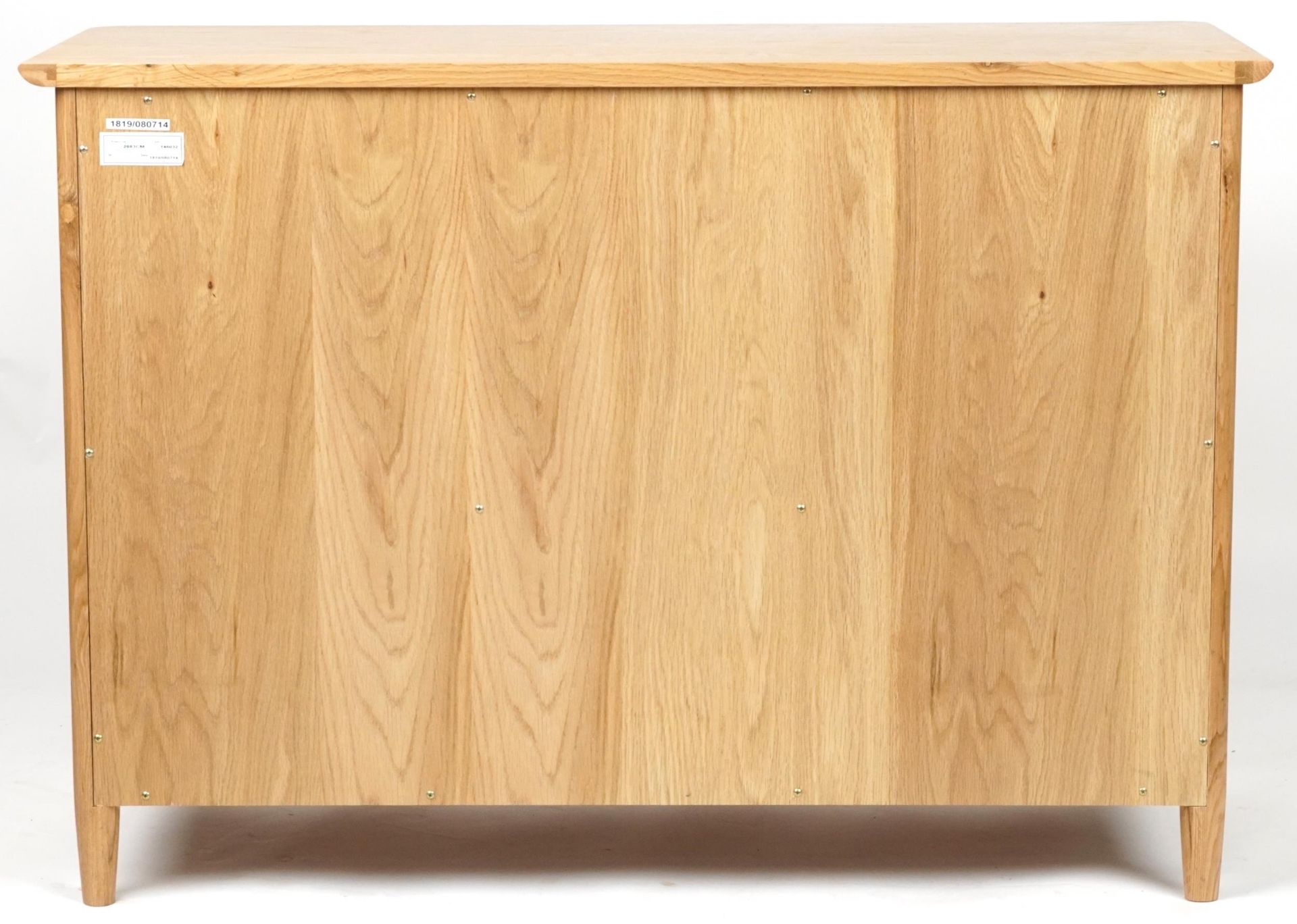 Ercol Teramo contemporary light oak five drawer chest, 79cm H x 114cm W x 47cm D - Image 4 of 6