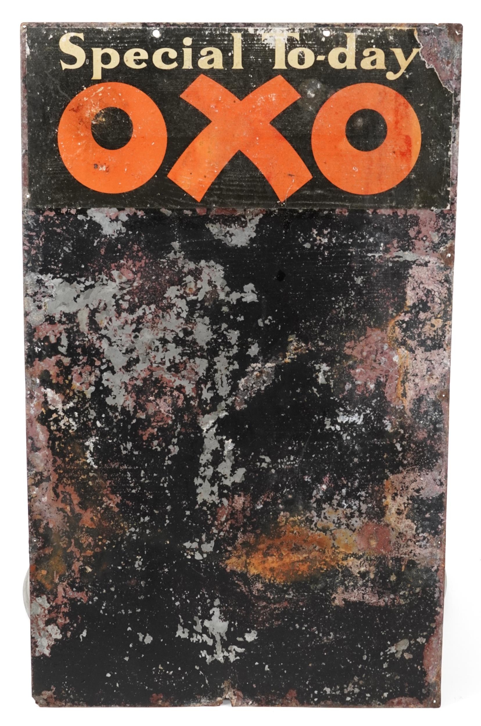 Two 'Special Today' Oxo metal advertising signs, each 56cm x 34.5cm - Bild 2 aus 5