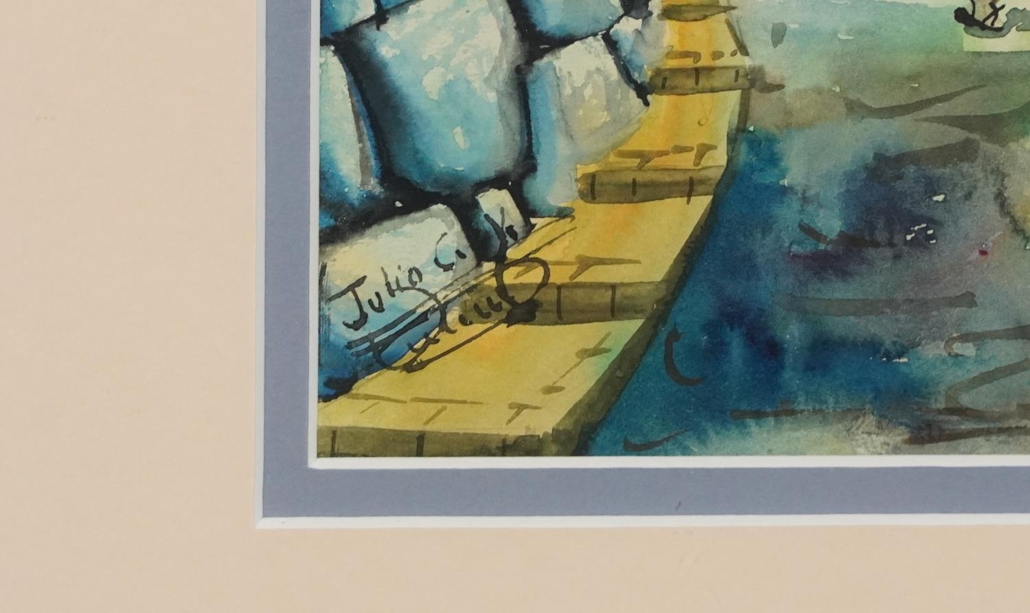 Continental street scenes, pair of European watercolours, bearing an indistinct signature, - Bild 9 aus 11