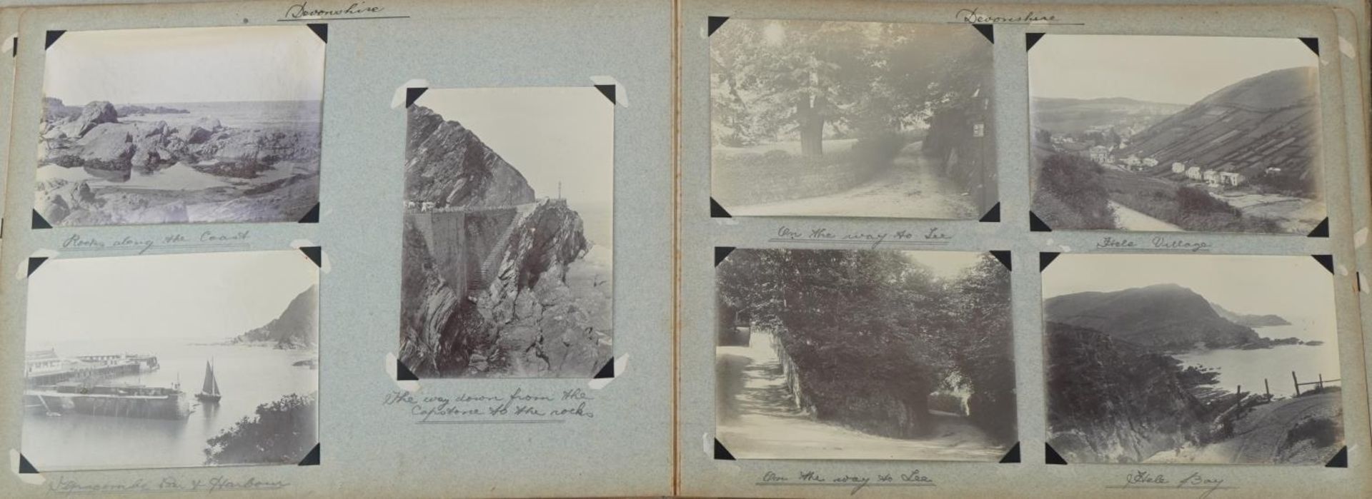 Early 20th century black and white photographs relating to the Isle of Man arranged in an album - Image 21 of 28