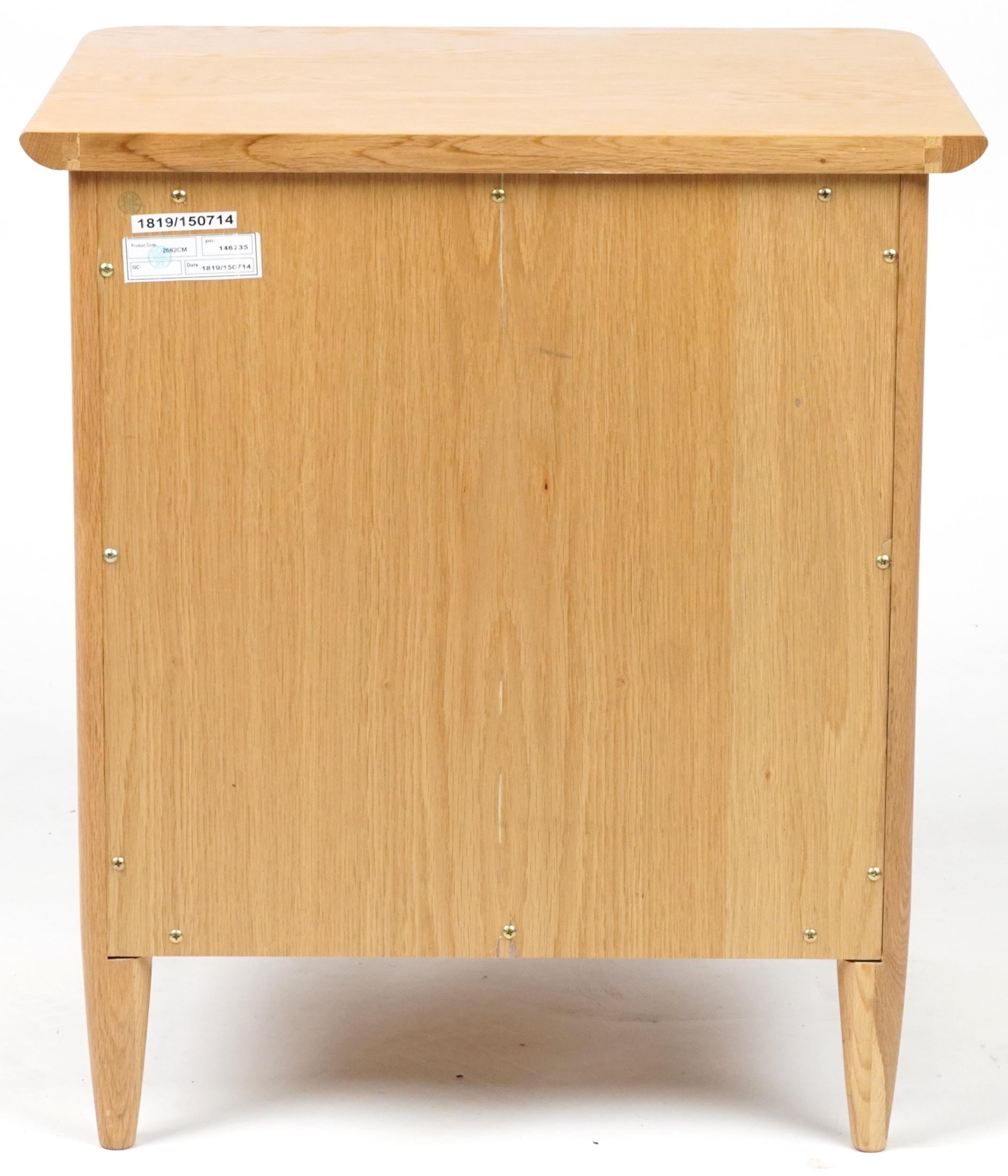 Ercol Teramo contemporary light oak two drawer bedside chest, 60cm H x 53cm W x 47cm D - Image 4 of 6