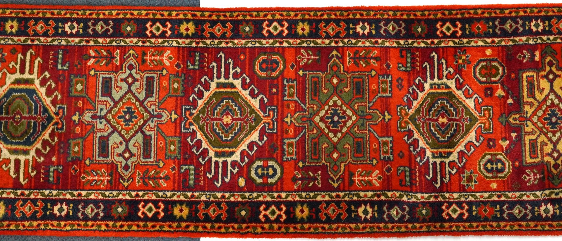 Rectangular Turkish carpet runner having and all over floral design 385cm x 69cm - Bild 3 aus 5