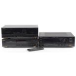 Sherwood HiFi equipment comprising audio/video receiver R-325RDS, double cassette deck DD-400C and