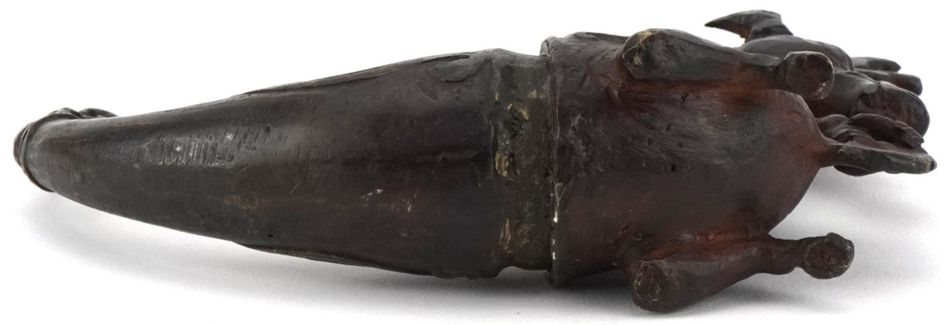 Batak bronze vessel in the form of a seahorse, 14cm in length - Bild 3 aus 3