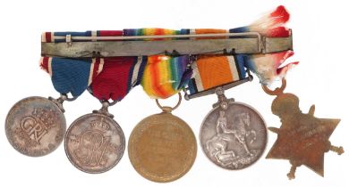 British military naval World War I medals and two Coronation medals awarded to LIEUT F.R.M.JOHNSON