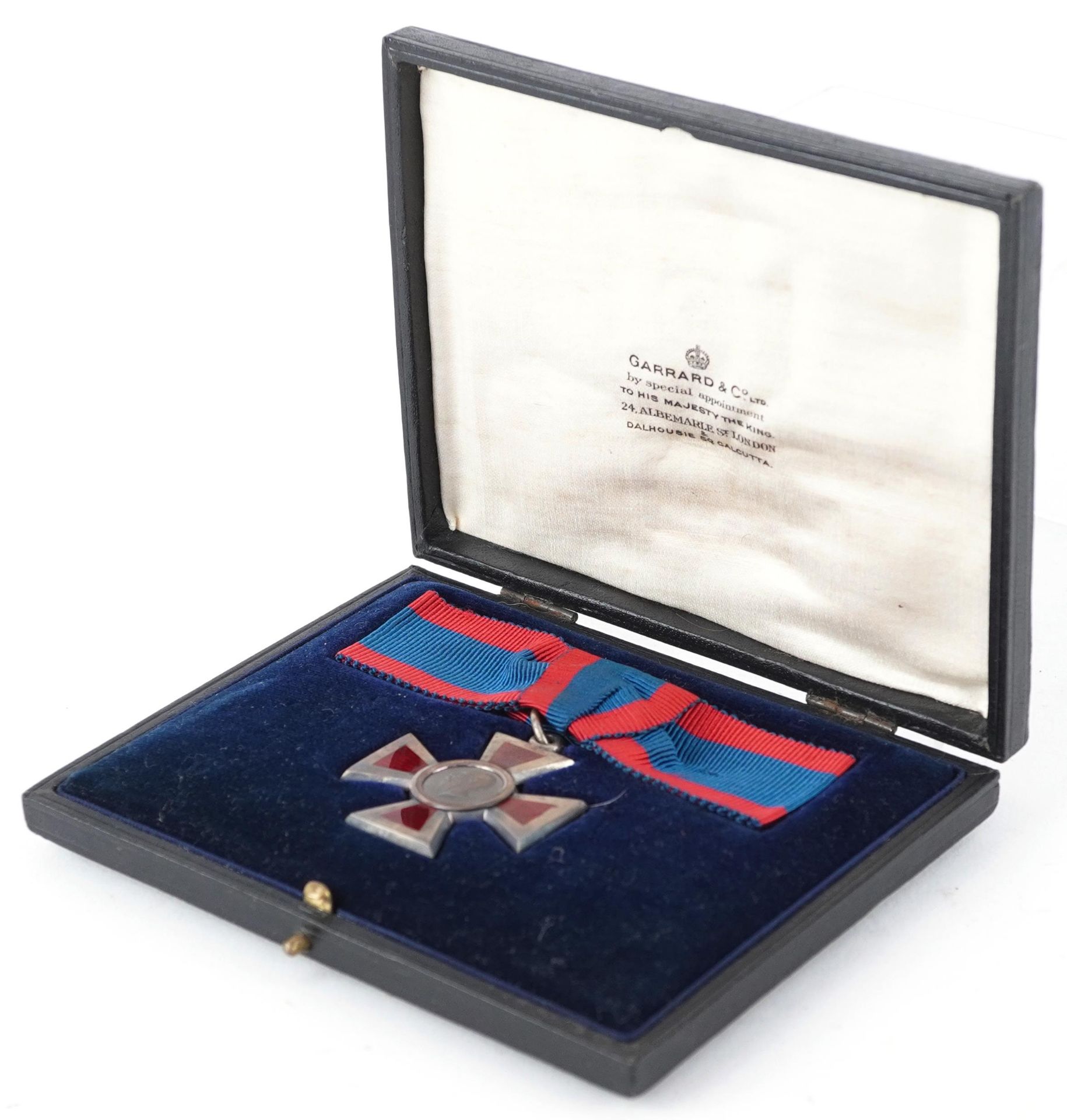British Royal Red Cross medal housed in a Garrard & Co Limited box