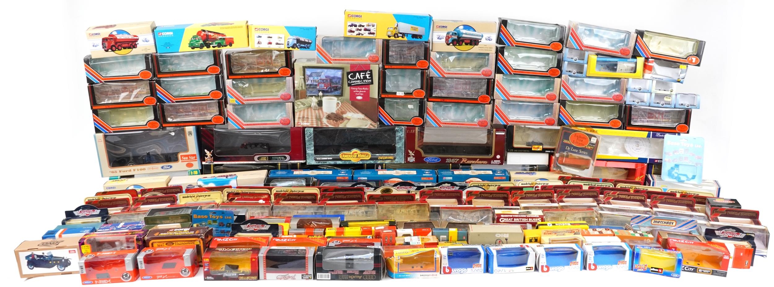 Extensive collection of model collector's vehicle boxes