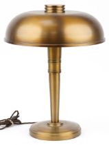 Mid century style Heathfield & Co bronzed steel table lamp, 56cm high