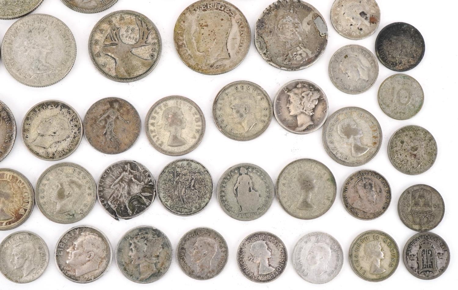 19th century and later world coinage, some silver, including 1944 two franc and Australian 1943 - Image 10 of 10
