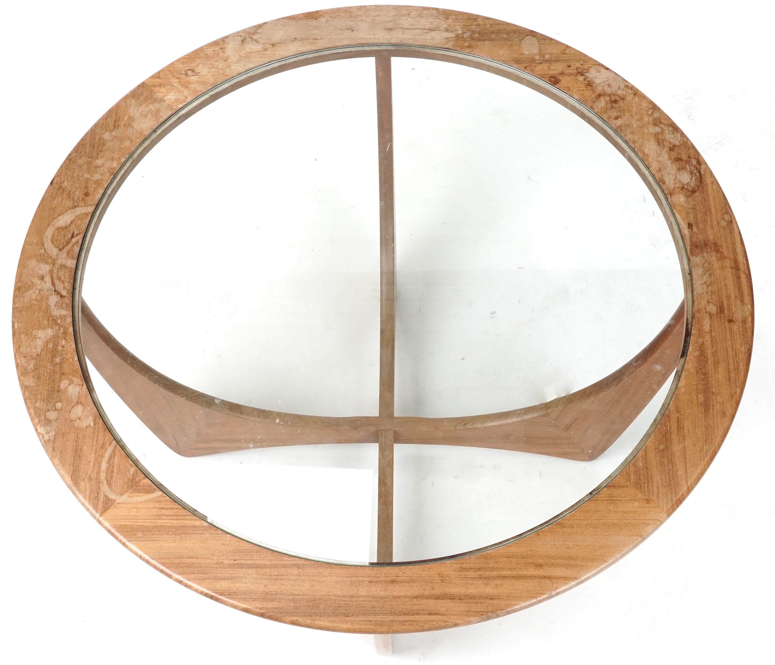 G Plan, mid century teak Astro coffee table, 46cm high x 84cm in diameter - Image 2 of 4