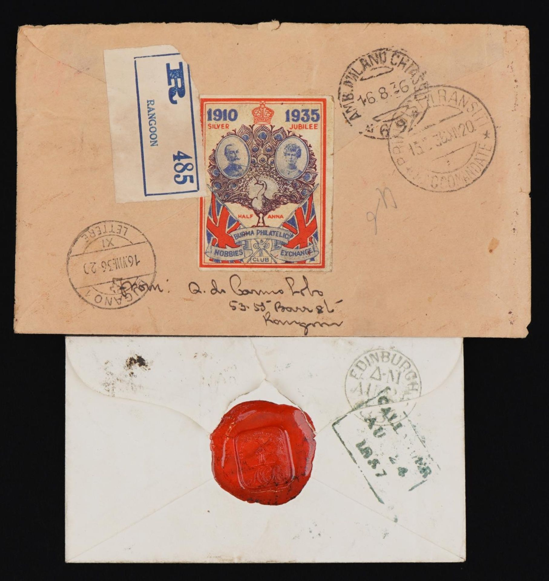 19th century and later postal history including a Penny Black cover dated 1840 and a Penny Red - Bild 4 aus 4
